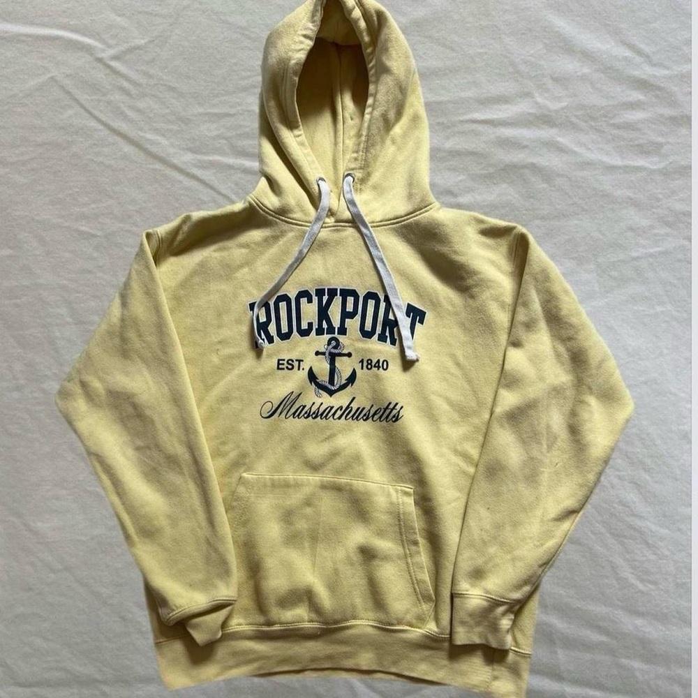 yellow beach rockport massachusetts hoodie